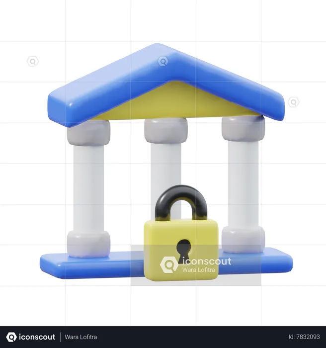 Bank Locked  3D Icon