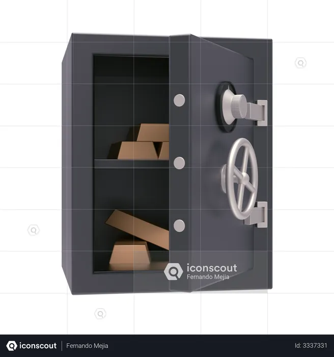 Bank Locker  3D Illustration