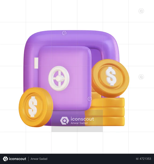 Bank Locker  3D Illustration