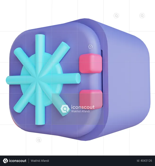Bank Locker  3D Illustration
