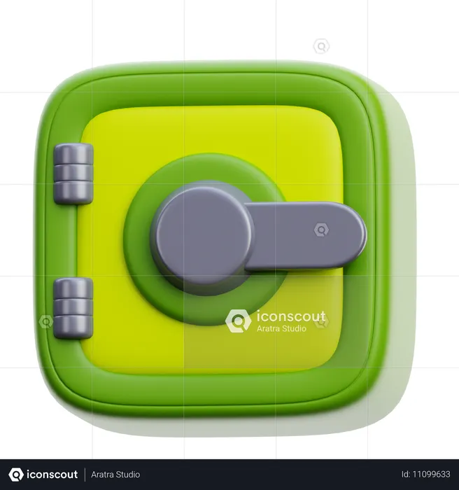 Bank Locker Or Safe Box  3D Icon