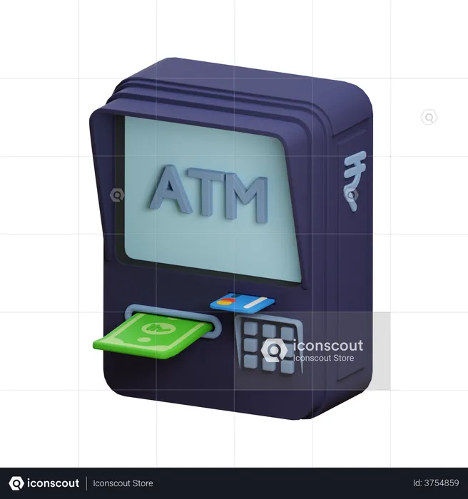 Bank Machine  3D Illustration