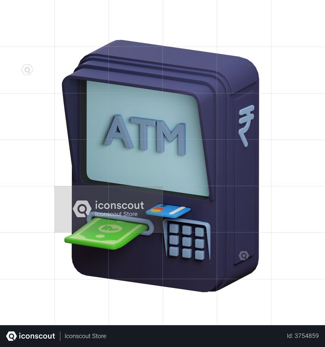 Bank Machine 3D Illustration