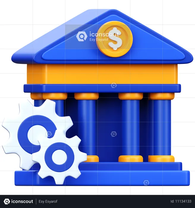Bank Management  3D Icon