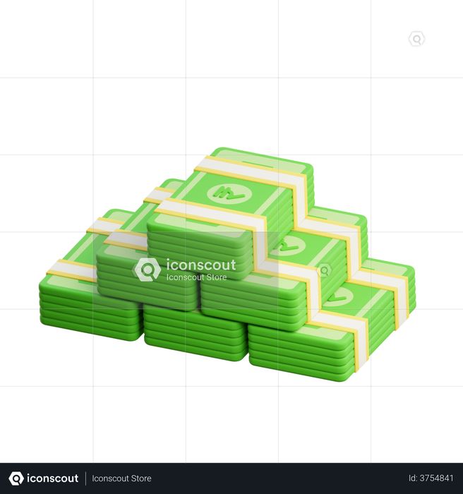 Bank Notes 3D Illustration