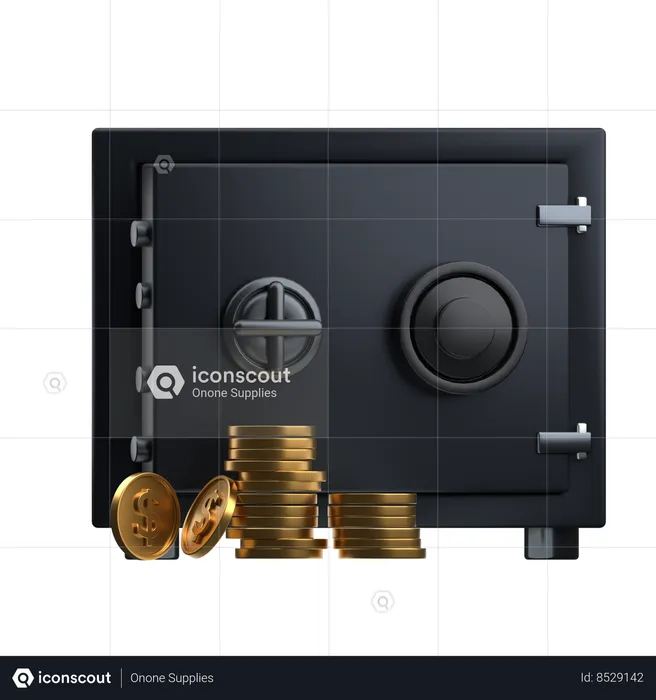 Bank Safe  3D Icon