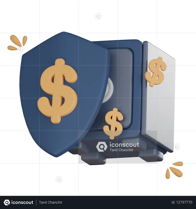 Bank Safe  3D Icon