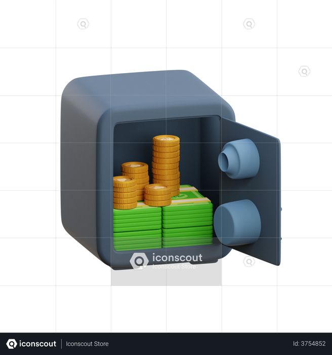 Bank Safe 3D Illustration