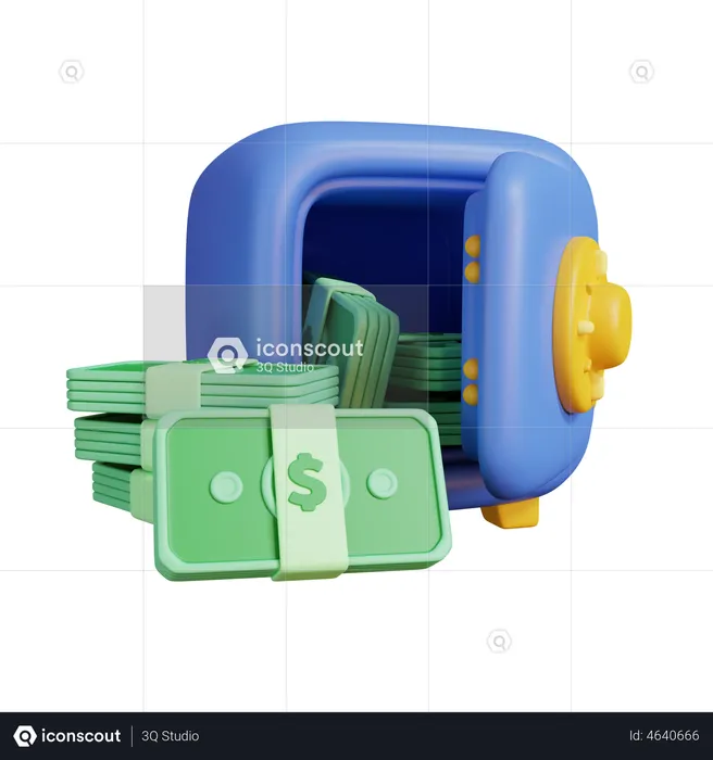 Bank Safe Box  3D Illustration