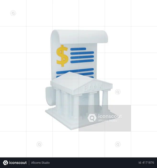 Bank Statement  3D Illustration