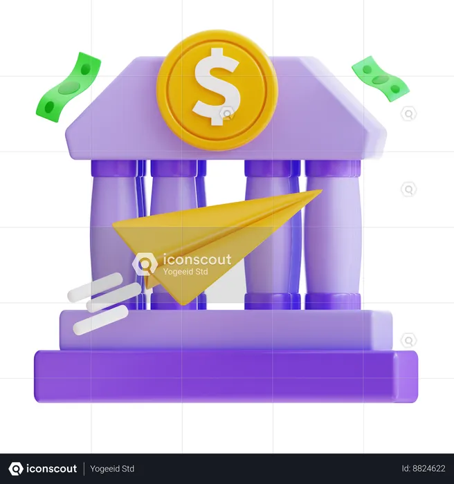 Bank Transfer  3D Icon