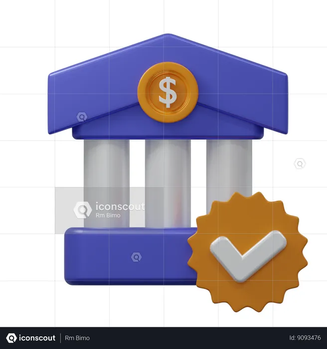 Bank Verification  3D Icon