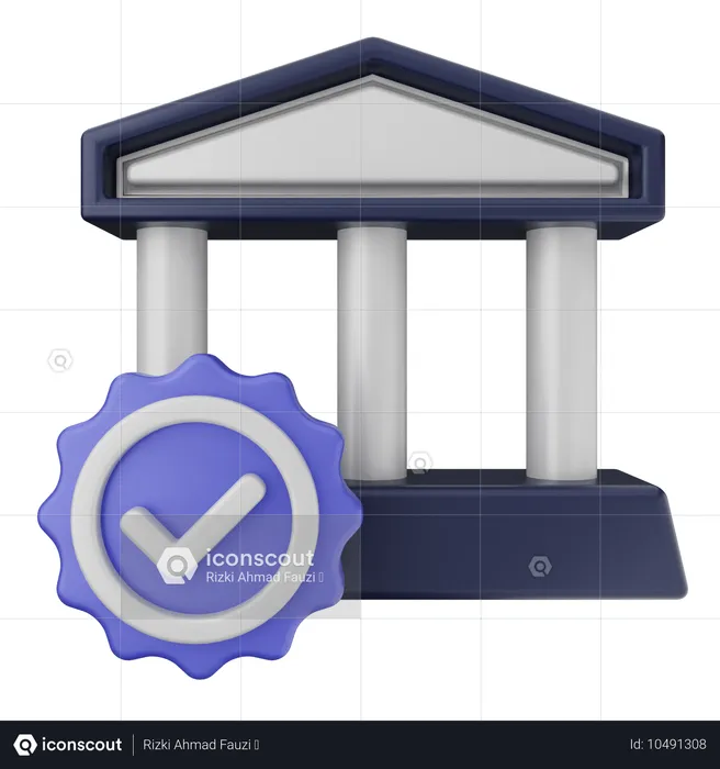 Bank Verification  3D Icon