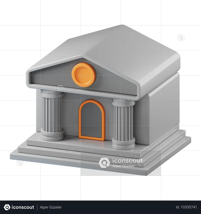 Bankgebäude  3D Icon