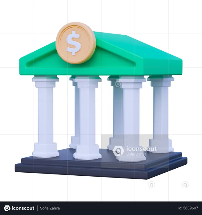 Bankgebäude  3D Icon