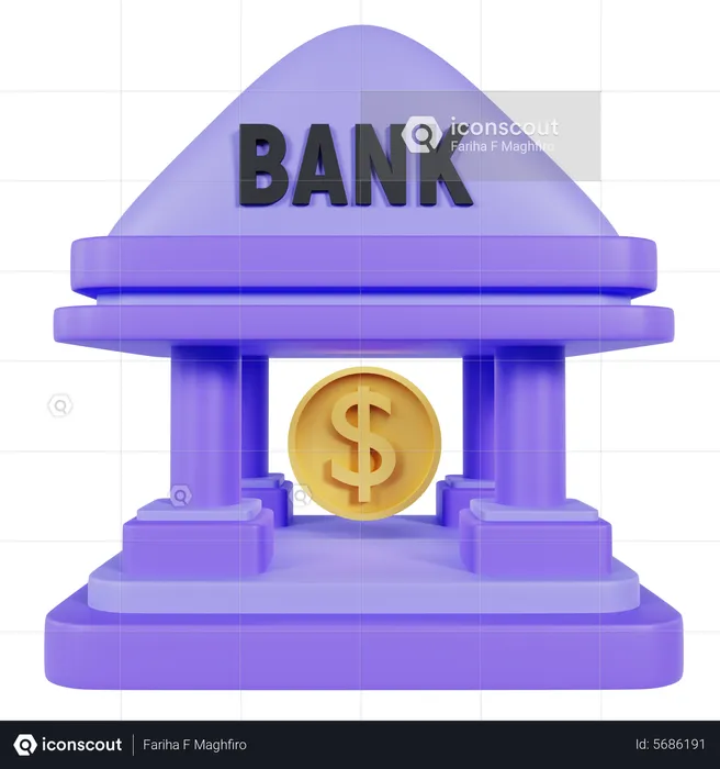 Bankgebäude  3D Icon