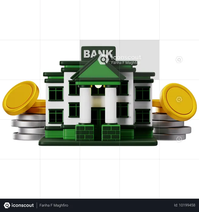 銀行投資成長戦略  3D Icon