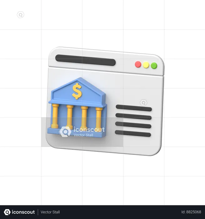 Banking Website  3D Icon