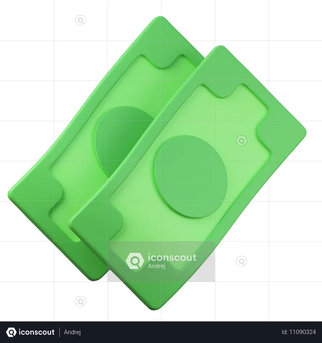 Banknoten  3D Icon