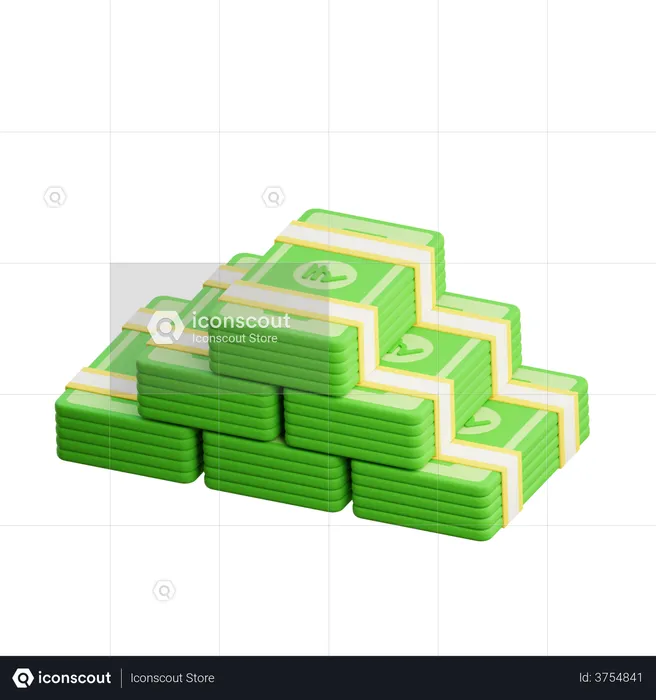 Banknoten  3D Illustration