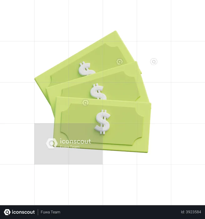 Banknotes  3D Illustration