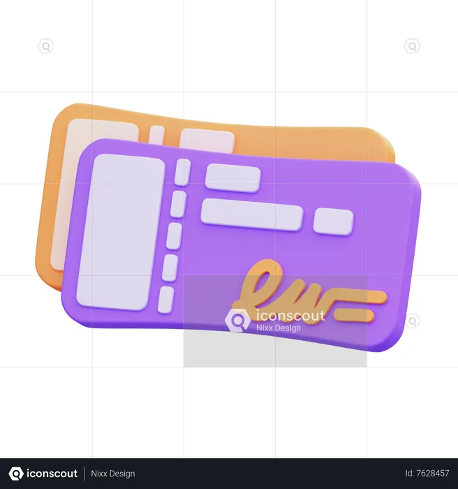 Bankscheck  3D Icon