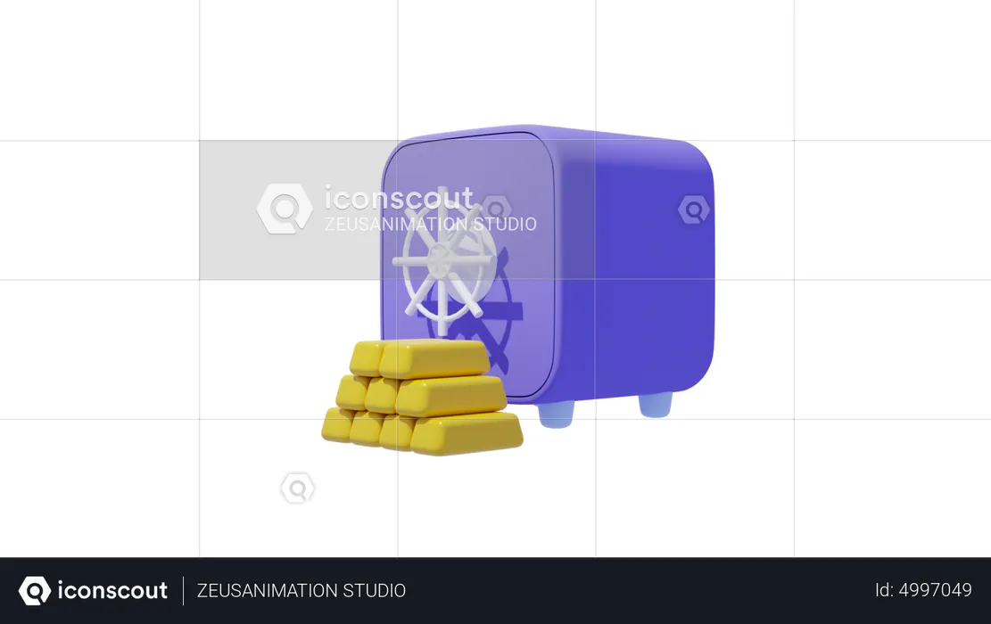 Bankschließfach  3D Icon