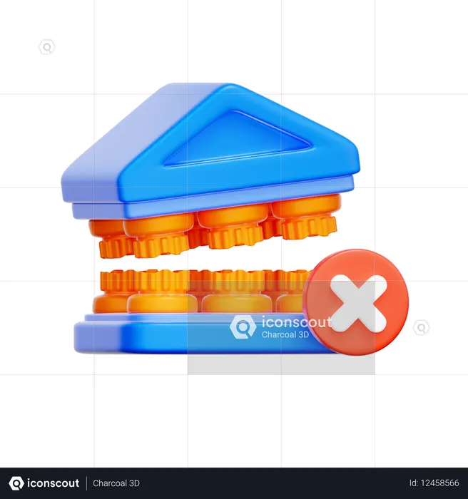 Bankschließung  3D Icon