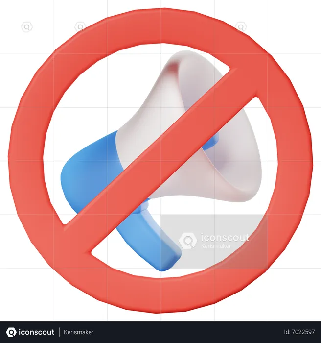 Banned Marketing  3D Icon