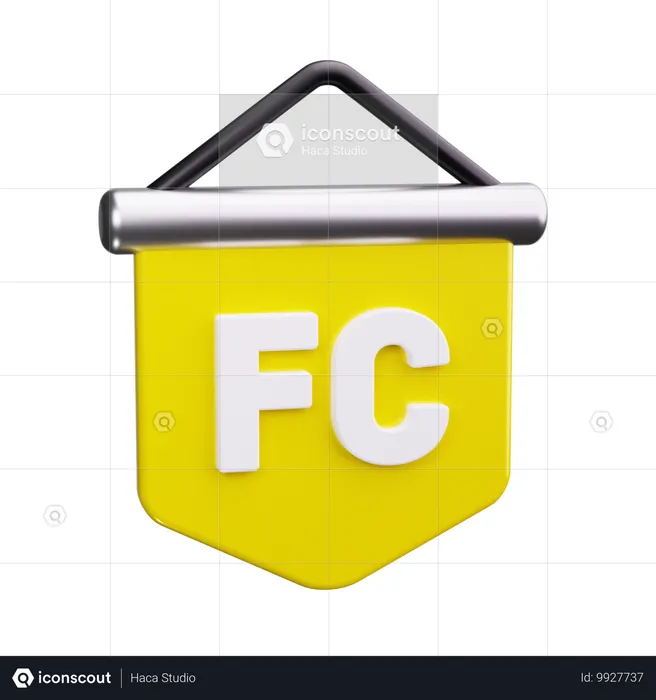 Bandeira do clube de futebol  3D Icon