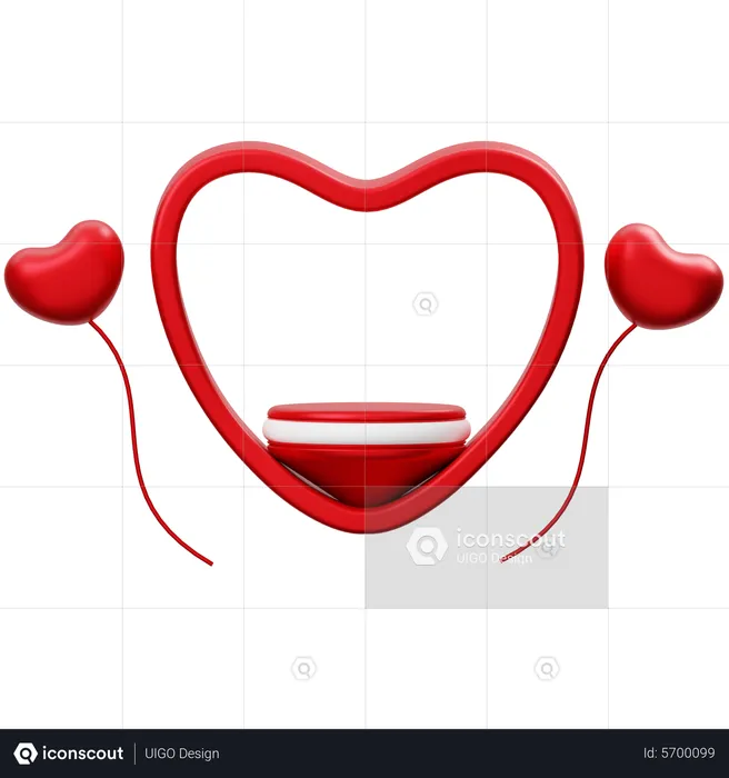 Banner Love  3D Icon