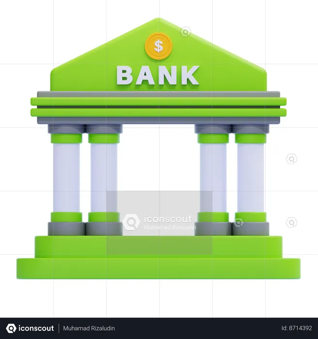 Banque  3D Icon