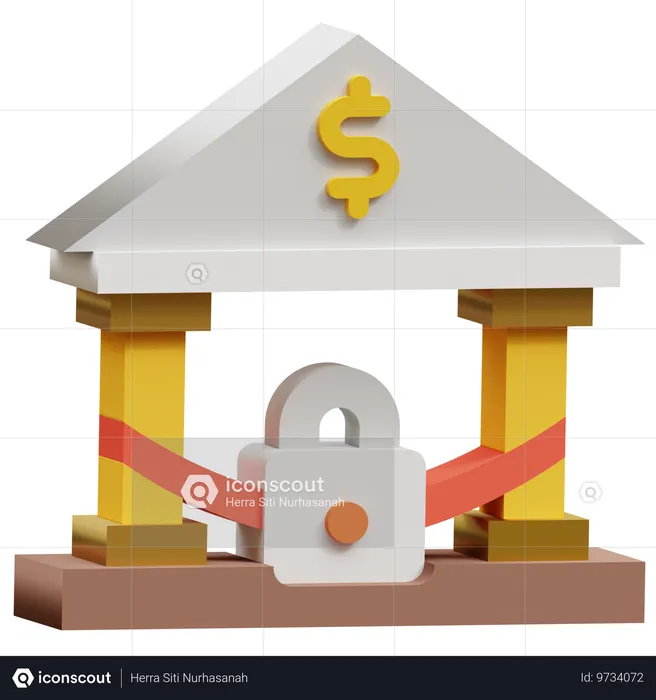 Banque  3D Icon