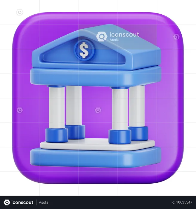 Banque  3D Icon