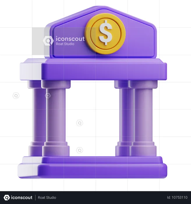 Banque  3D Icon