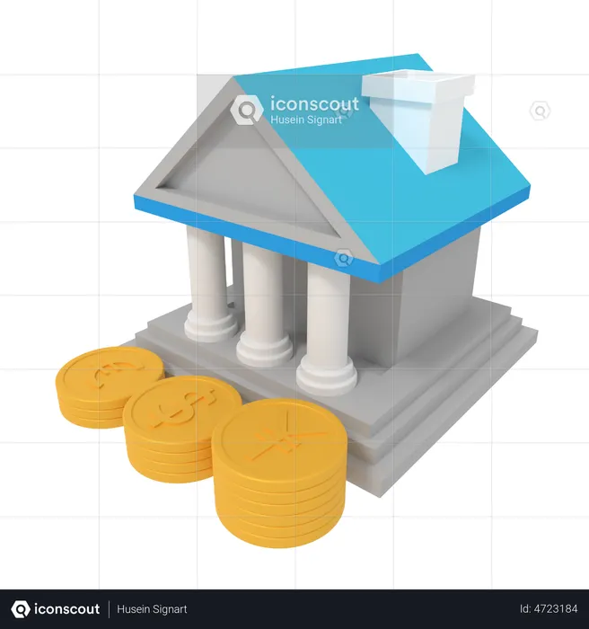 Banque  3D Icon