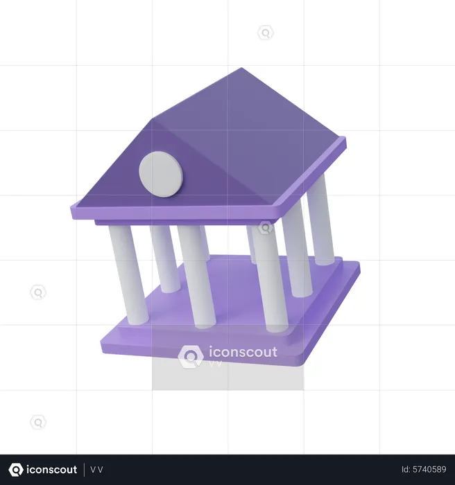 Banque  3D Icon