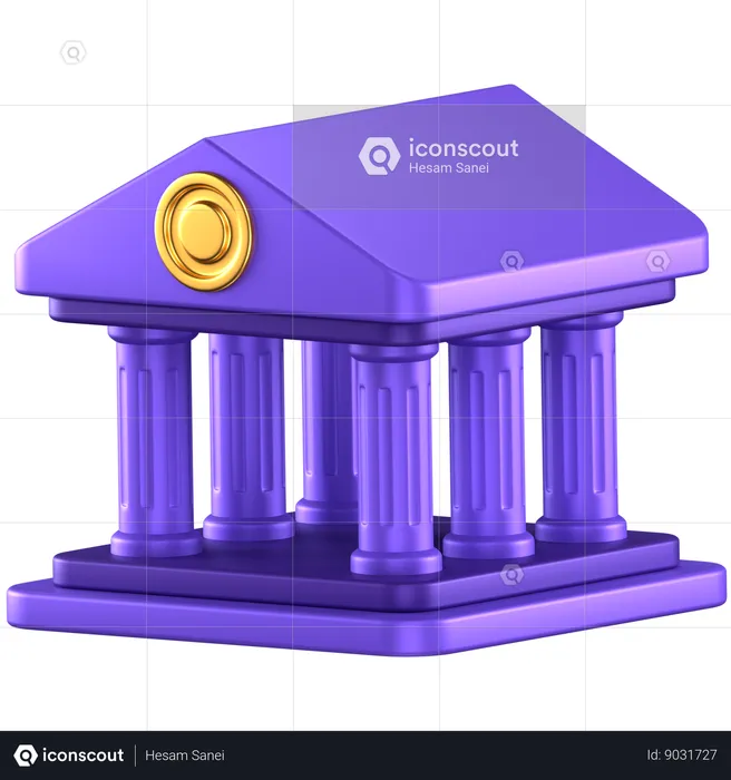 Architecture bancaire  3D Icon