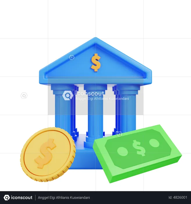 Architecture bancaire  3D Icon