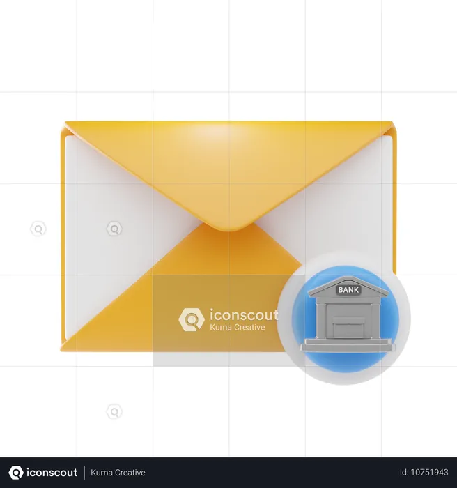 Email bancaire  3D Icon