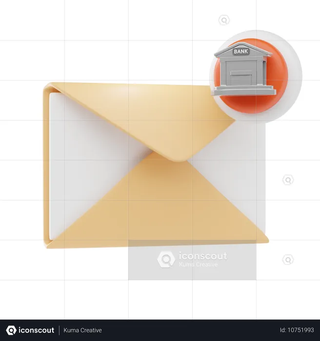 Email bancaire  3D Icon