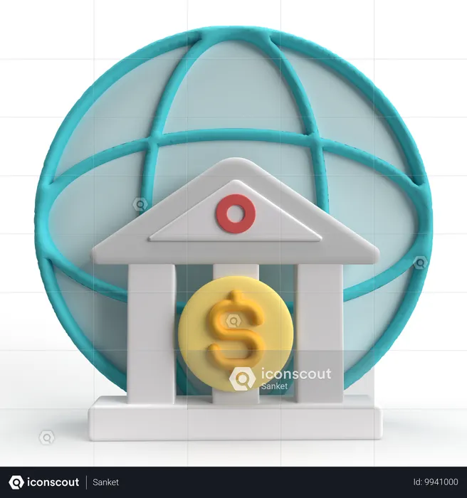 Services bancaires en ligne  3D Icon
