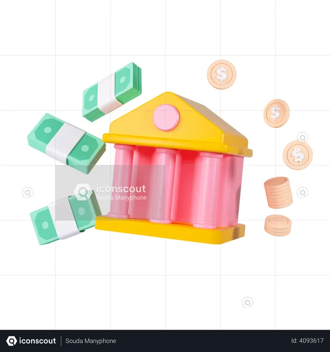 Services bancaires en ligne  3D Illustration