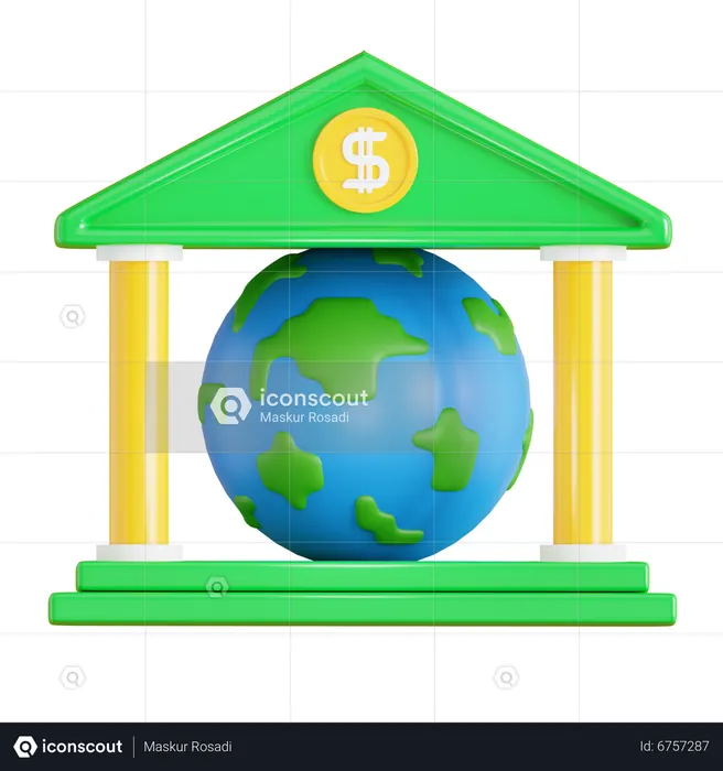 Banque mondiale  3D Icon