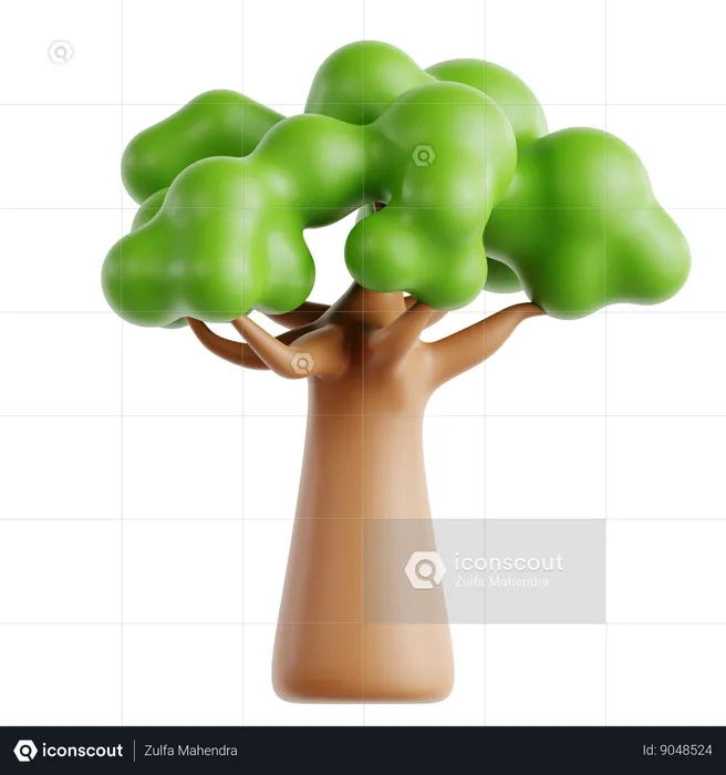 Baobab Tree  3D Icon