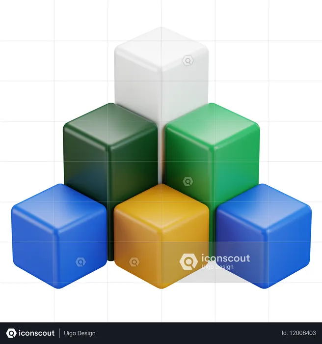 棒グラフ  3D Icon