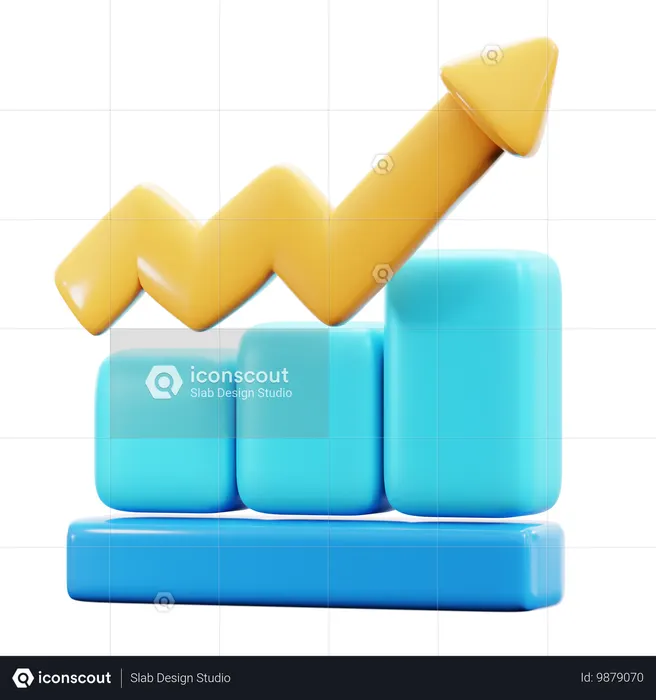 Bar Chart  3D Icon
