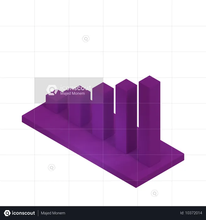 막대 차트  3D Icon