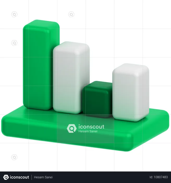 Bar Chart  3D Icon