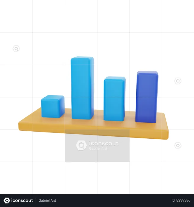 Bar Chart  3D Icon